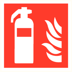 Pictogram Brandblusser - sticker 10x10 cm