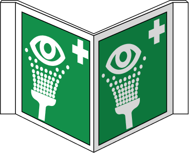 Pictogram Oogdouche - bordje panoramisch 30x15cm