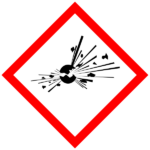 Pictogram Explosief - Sticker Vinyl 25x25cm