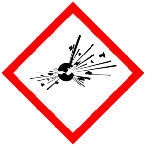 Pictogram Explosief - Sticker Vinyl 25x25cm