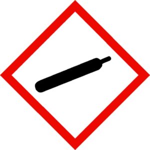 Pictogram Gashouder Onder Druk- Sticker Vinyl 25x25cm