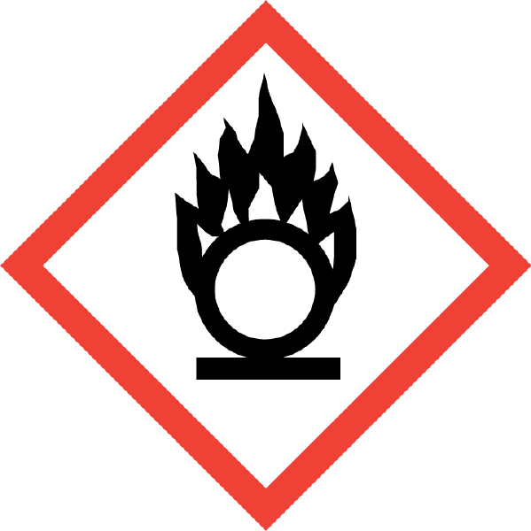 Pictogram Oxiderende Stoffen- Bordje 25x25cm