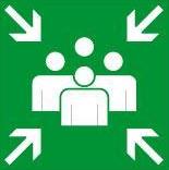 Pictogram Verzamelplaats - Sticker 25x25cm