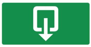 Pictogram Uitgang / nooduitgang - Bordje 15 x 30 cm