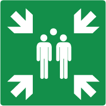 pictogram verzamelplaats dibond