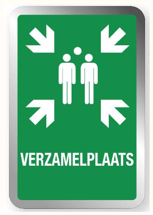 Bord Verzamelplaats Aluminium 40 x 60 cm incl. montagebeugels.