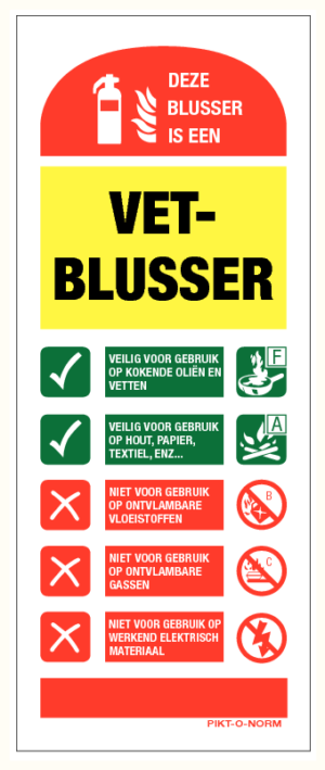 Gebruiksaanwijzing Vetblusser