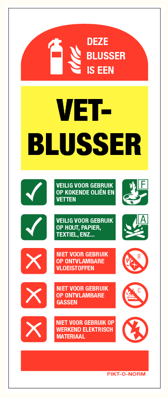 Gebruiksaanwijzing Vetblusser